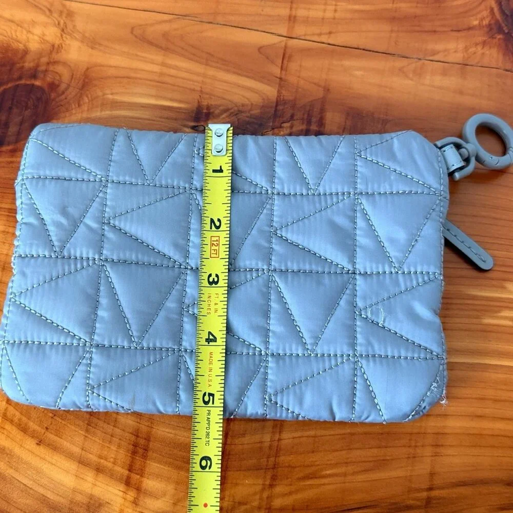 Michael Kors Winnie Clip-On Mask Quilted Gray Women's Pouch Wallet